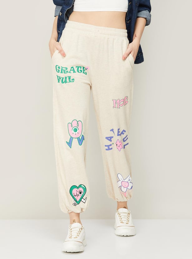 ONLY Women Printed Elasticated Trousers