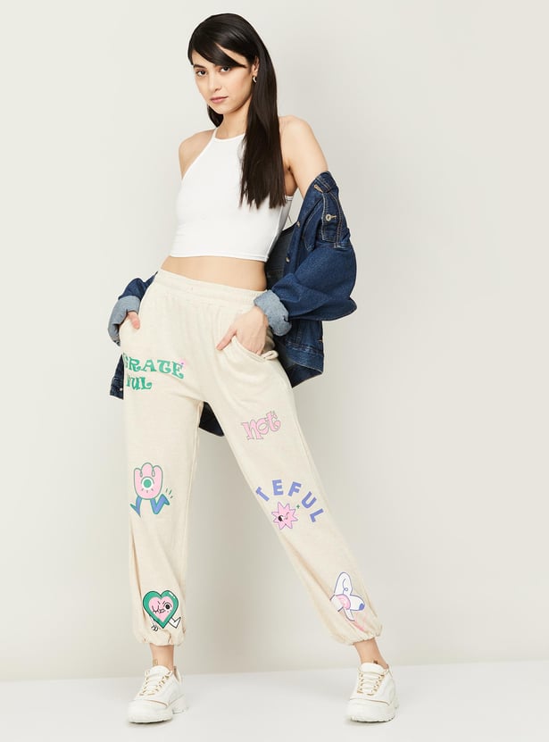 ONLY Women Printed Elasticated Trousers