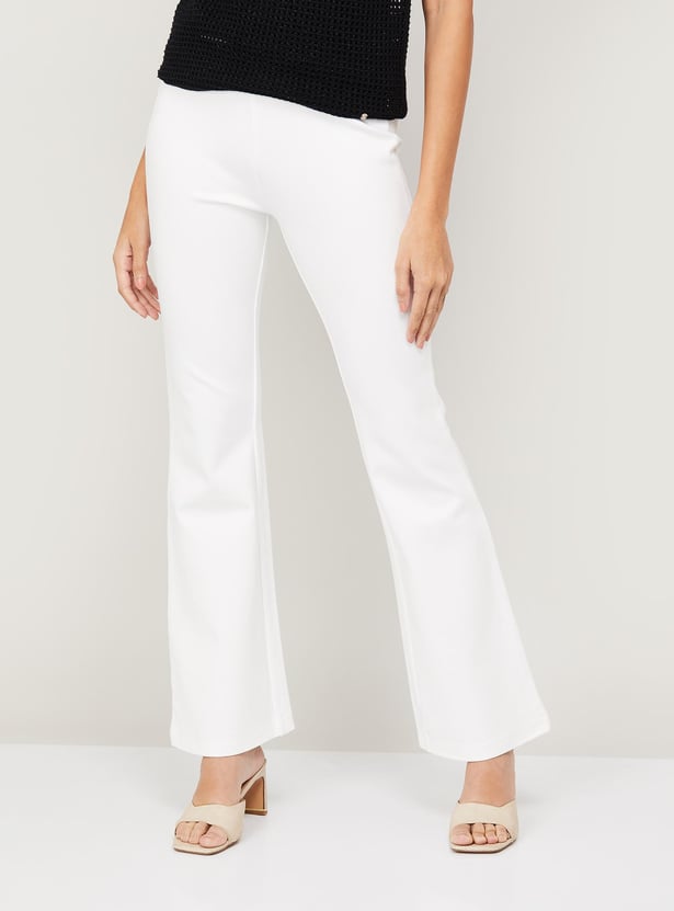 XPOSE Women Solid Full-Length Trousers