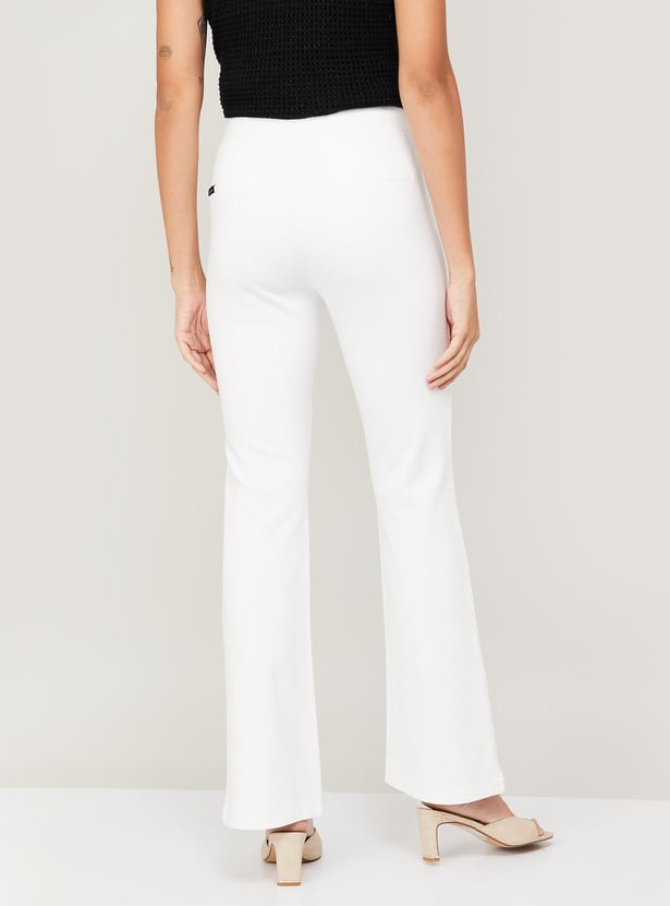 XPOSE Women Solid Full-Length Trousers