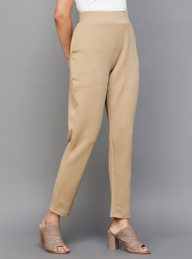 CODE CLASSIC Women Solid Casual Trousers