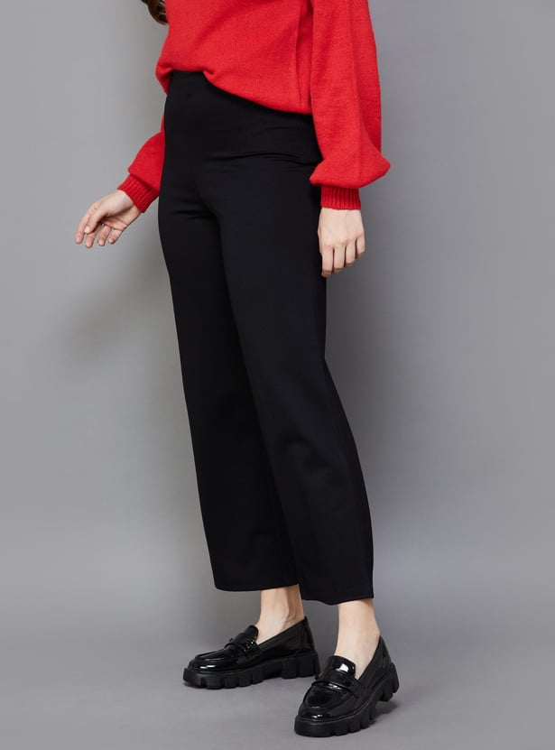 KRAUS Women Solid Bootcut Trousers