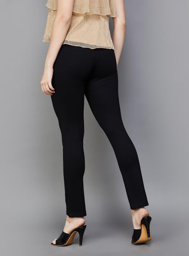 KRAUS Women Solid Treggings