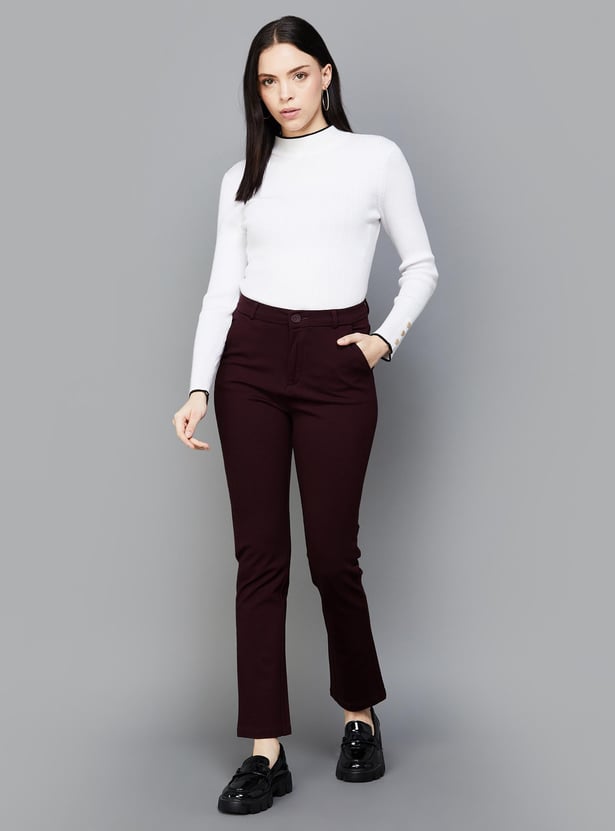 XPOSE Women Solid Flared Trousers