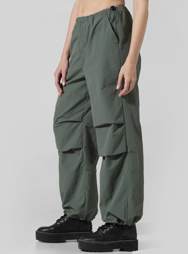 ONLY Women Solid Parachute Pants