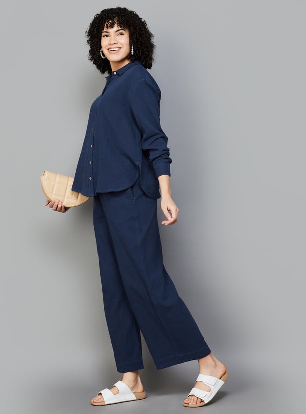 COLOUR ME Women Solid Trousers