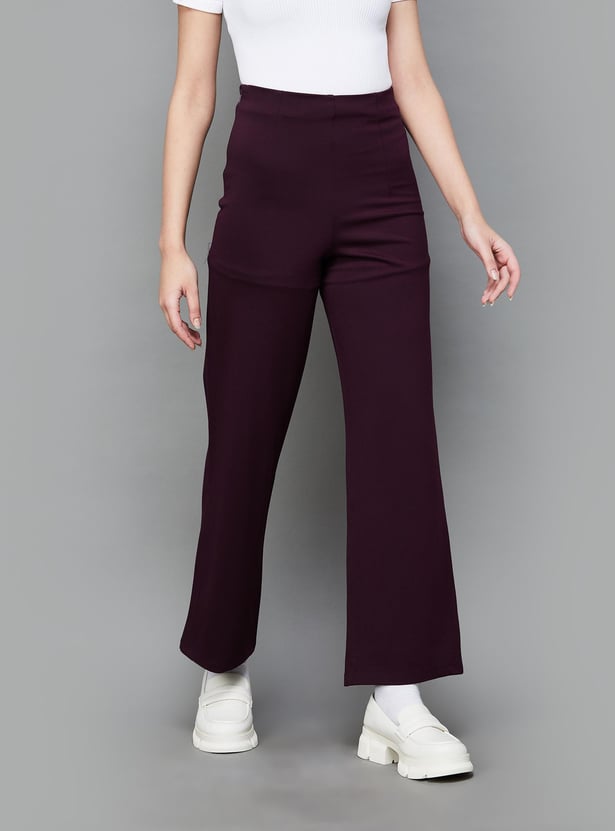 KRAUS Women Solid Straight Fit Trousers