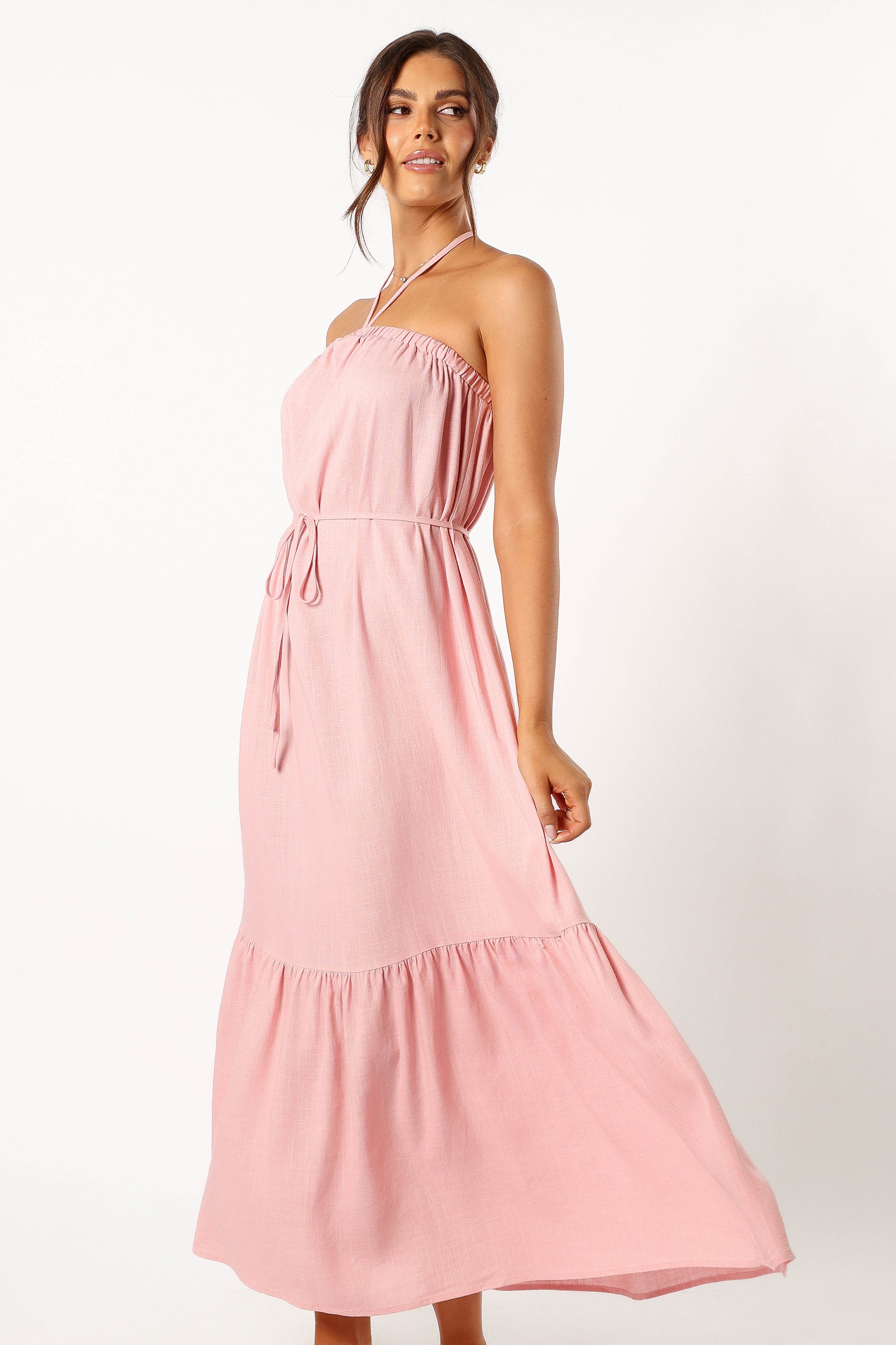 View Halterneck Maxi Dress - Pink