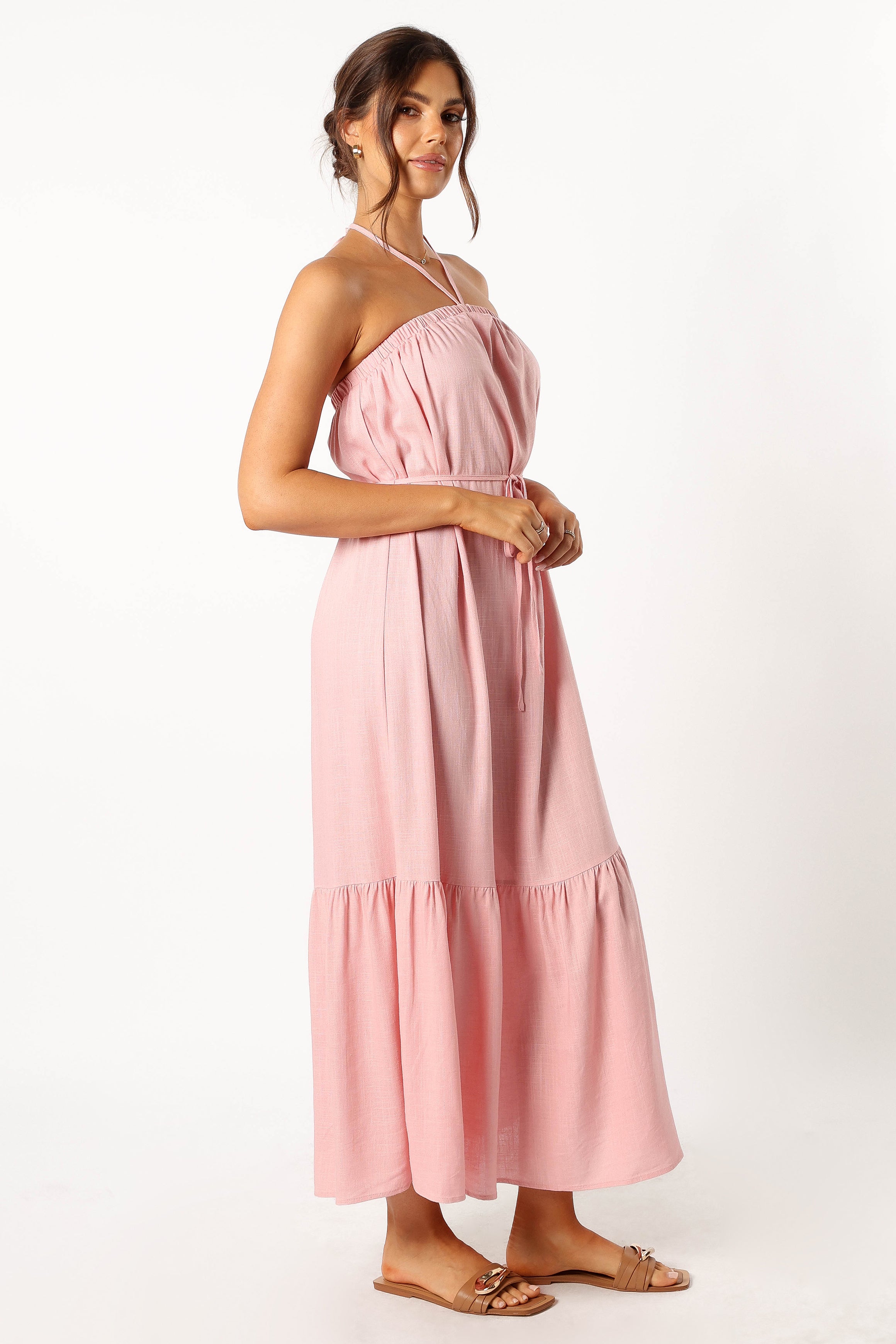 View Halterneck Maxi Dress - Pink