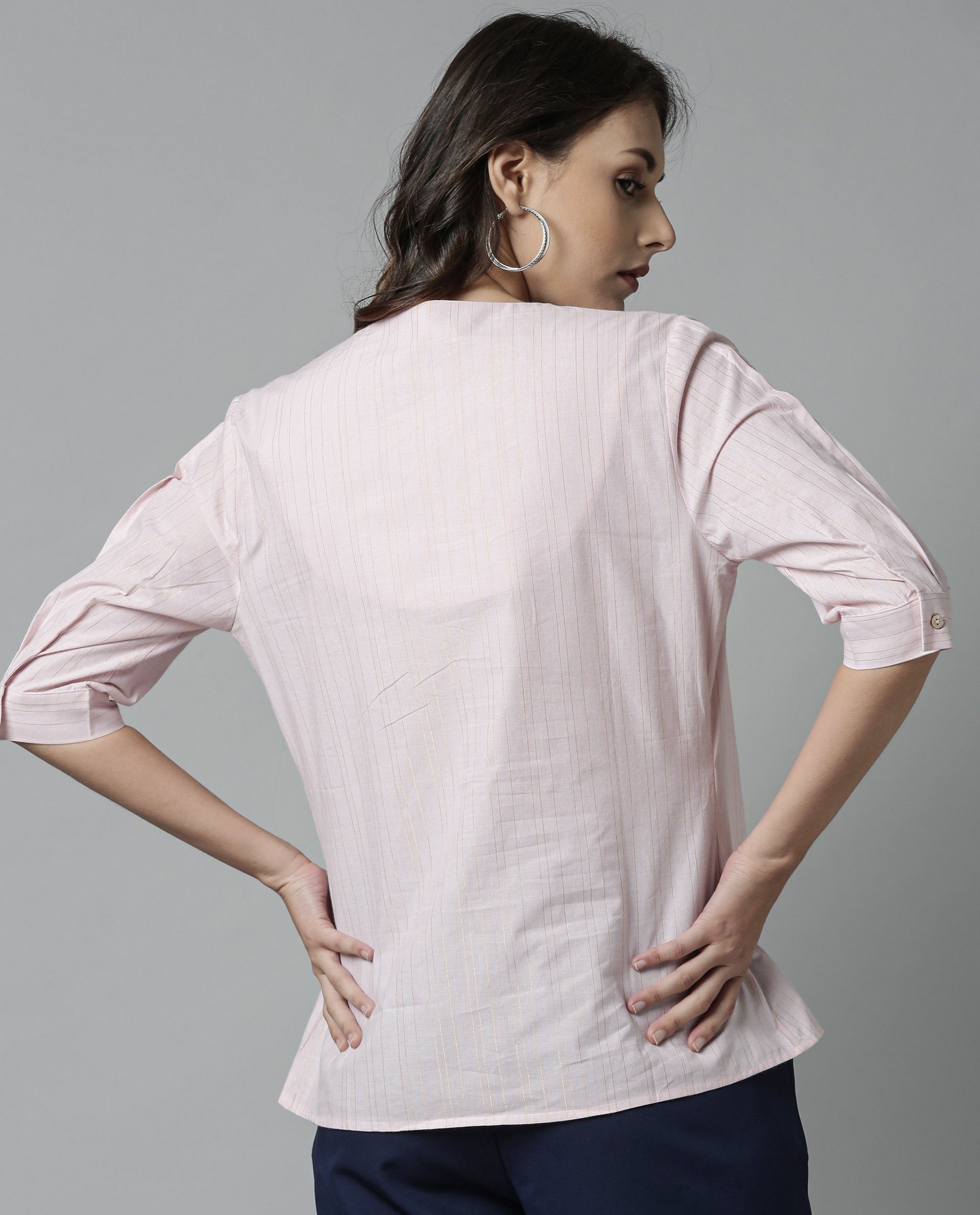 WOMEN'S JULIET PINK TOP SHORT SLEEVES