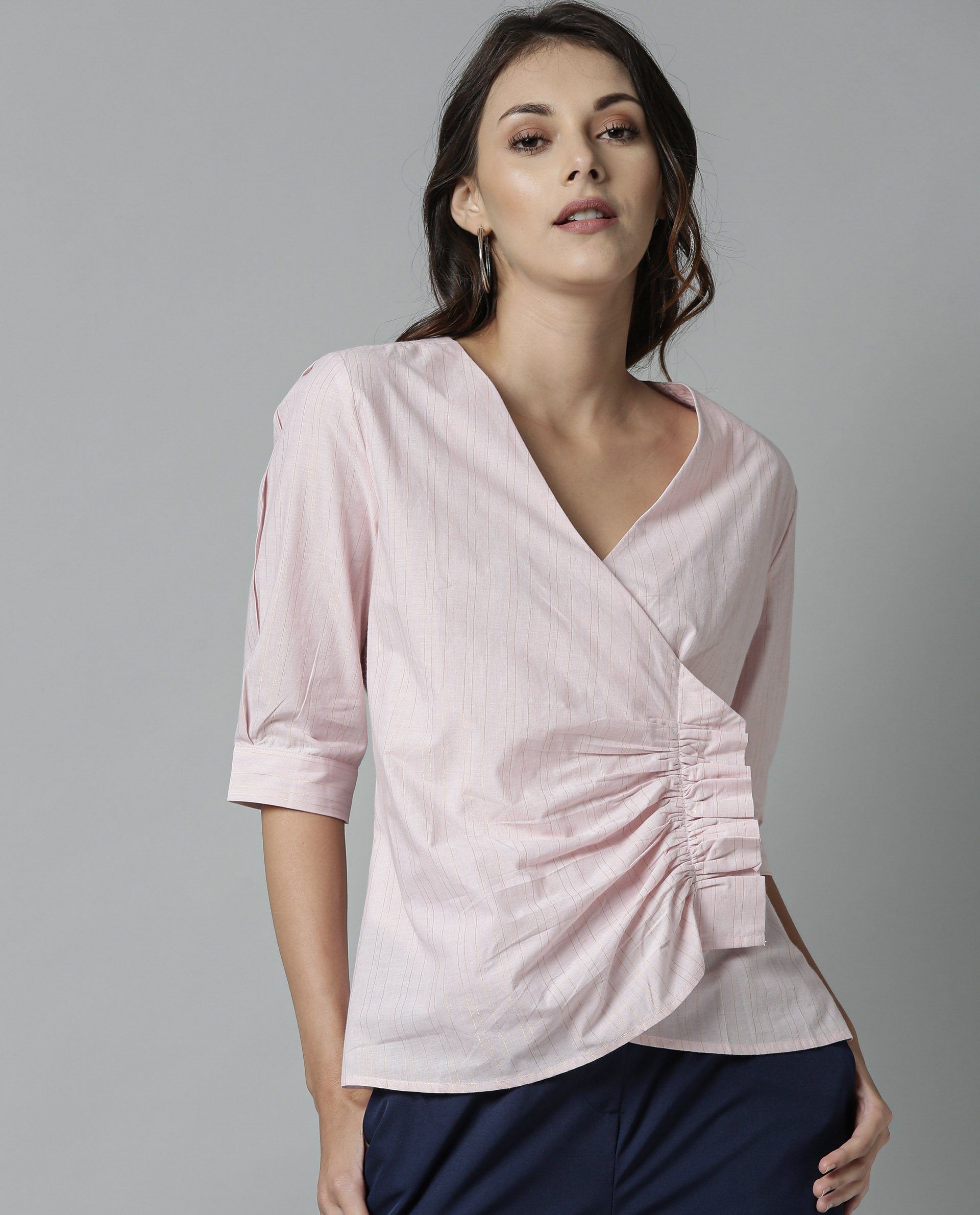 WOMEN'S JULIET PINK TOP SHORT SLEEVES