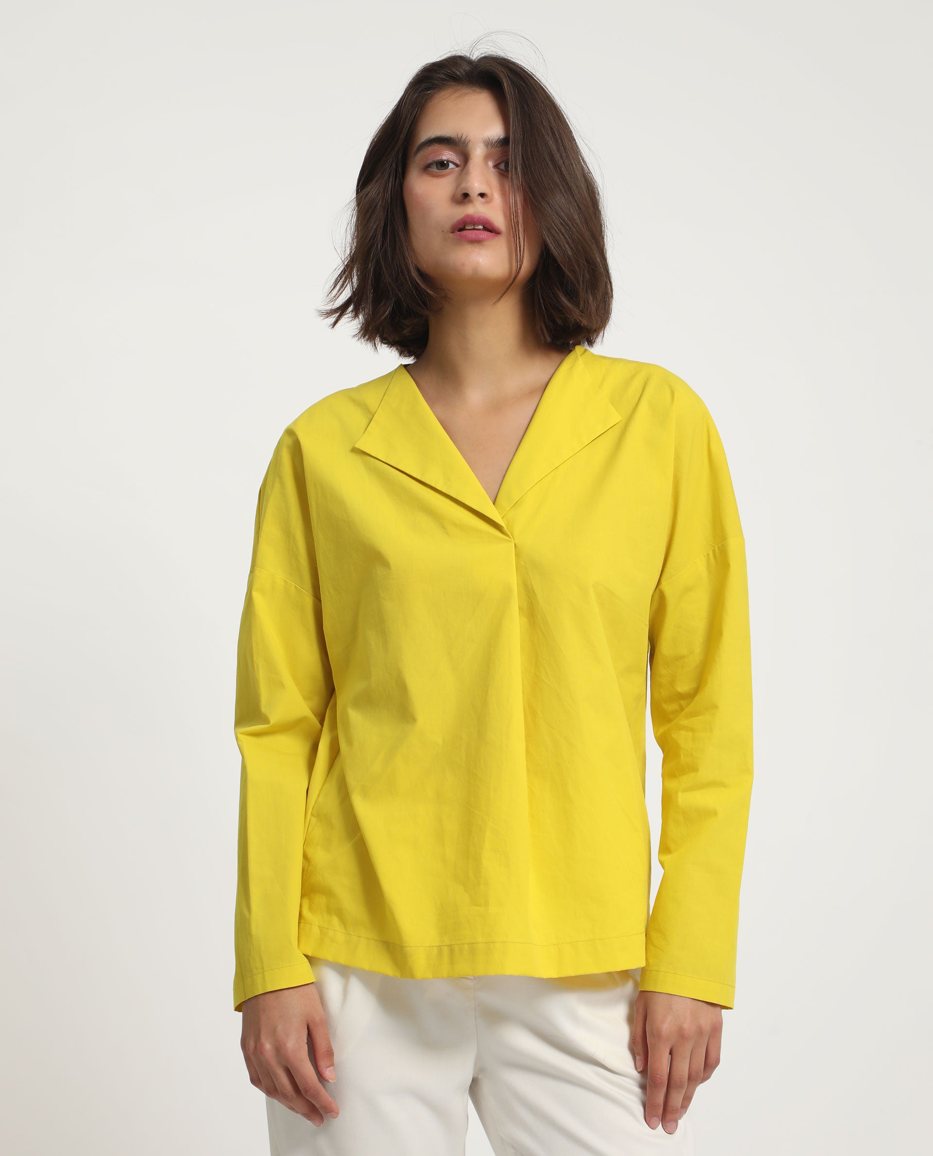 WOMEN'S BERGE YELLOW TOP SOLID