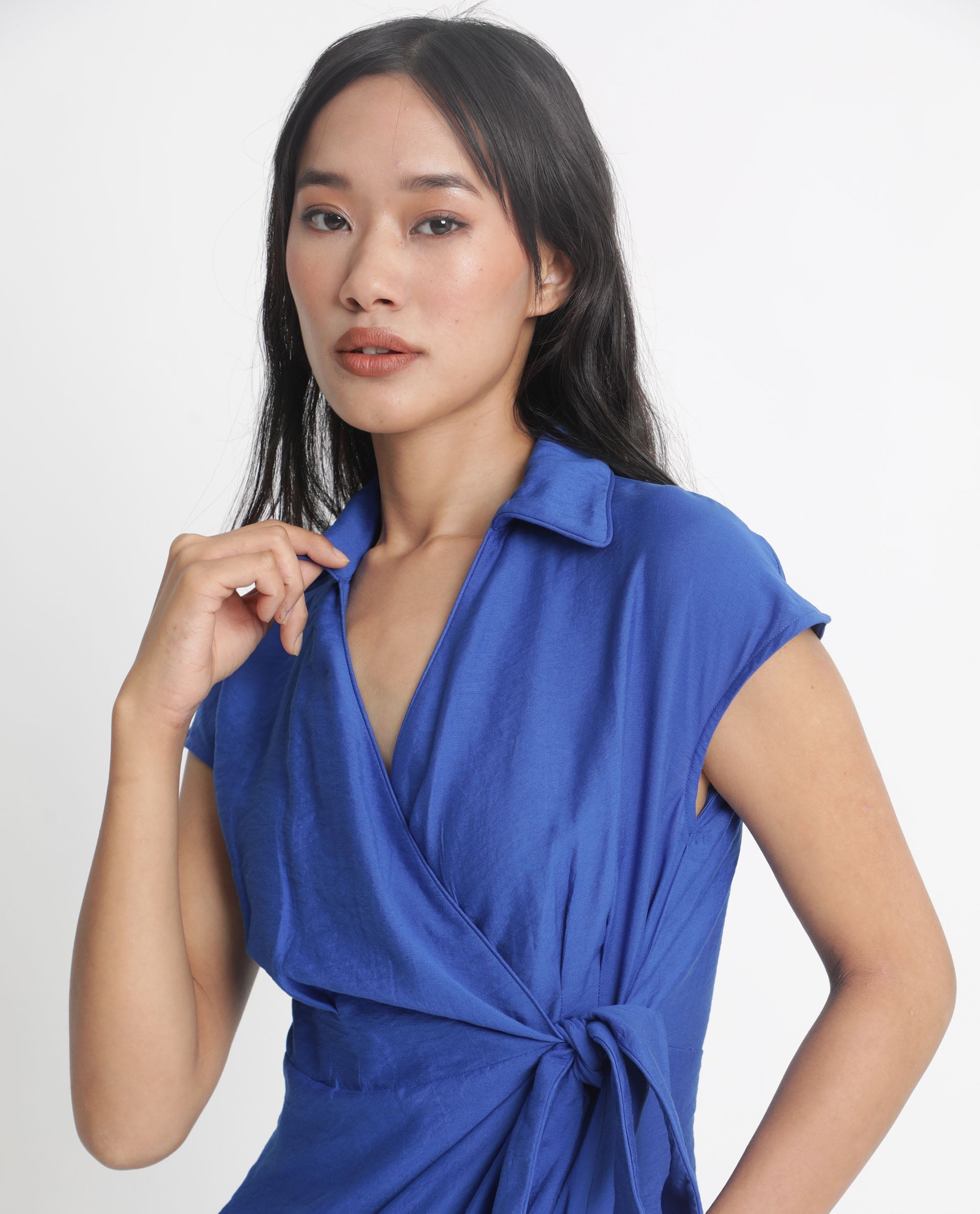 WOMEN'S GESTO BLUE DRESS SOLID