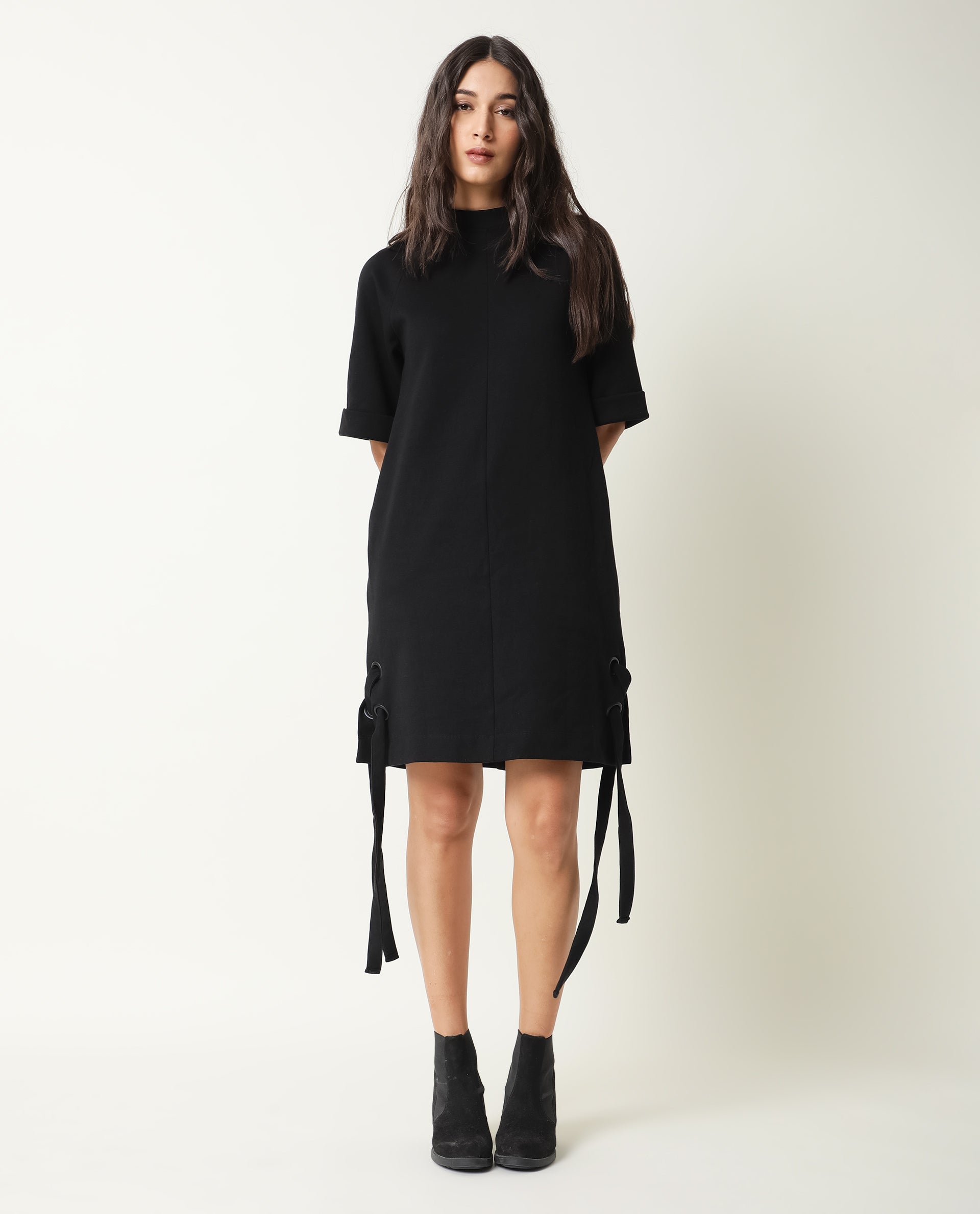 Womens black cotton outlet dress