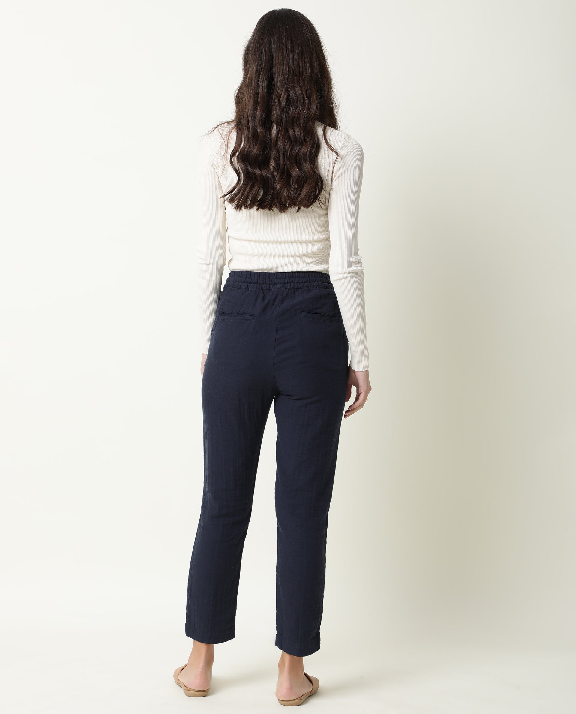 Women's regular fit viscose and linen trousers - Valory Optic White La  Martina | Shop Online