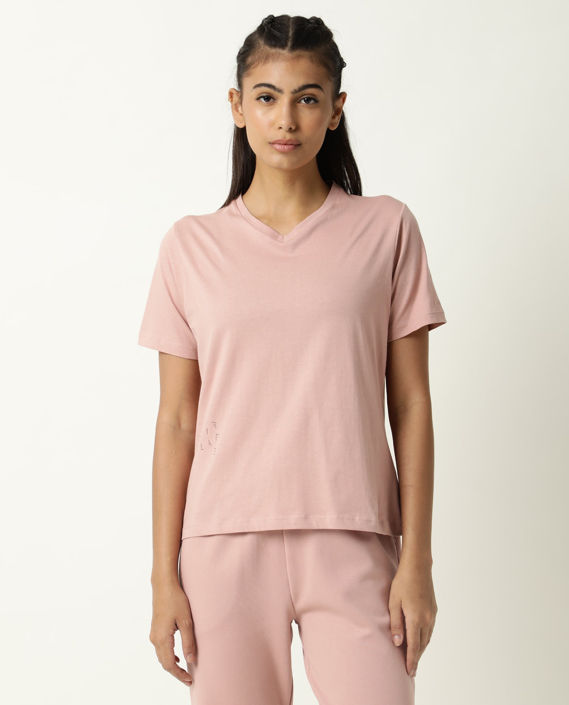 V-Neck Tee Ash Rose Women