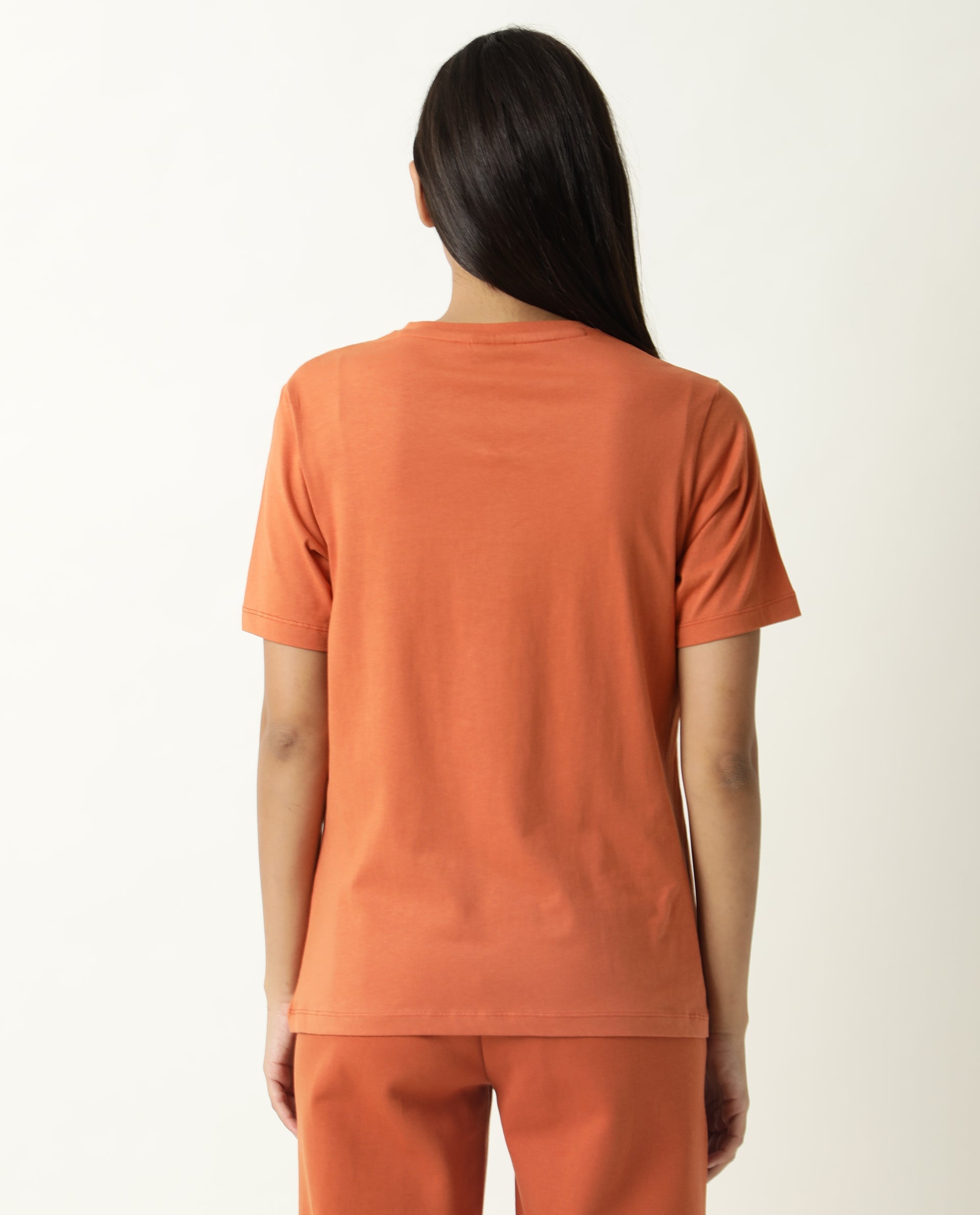 V-NECK TEE TANGY ORANGE WOMEN