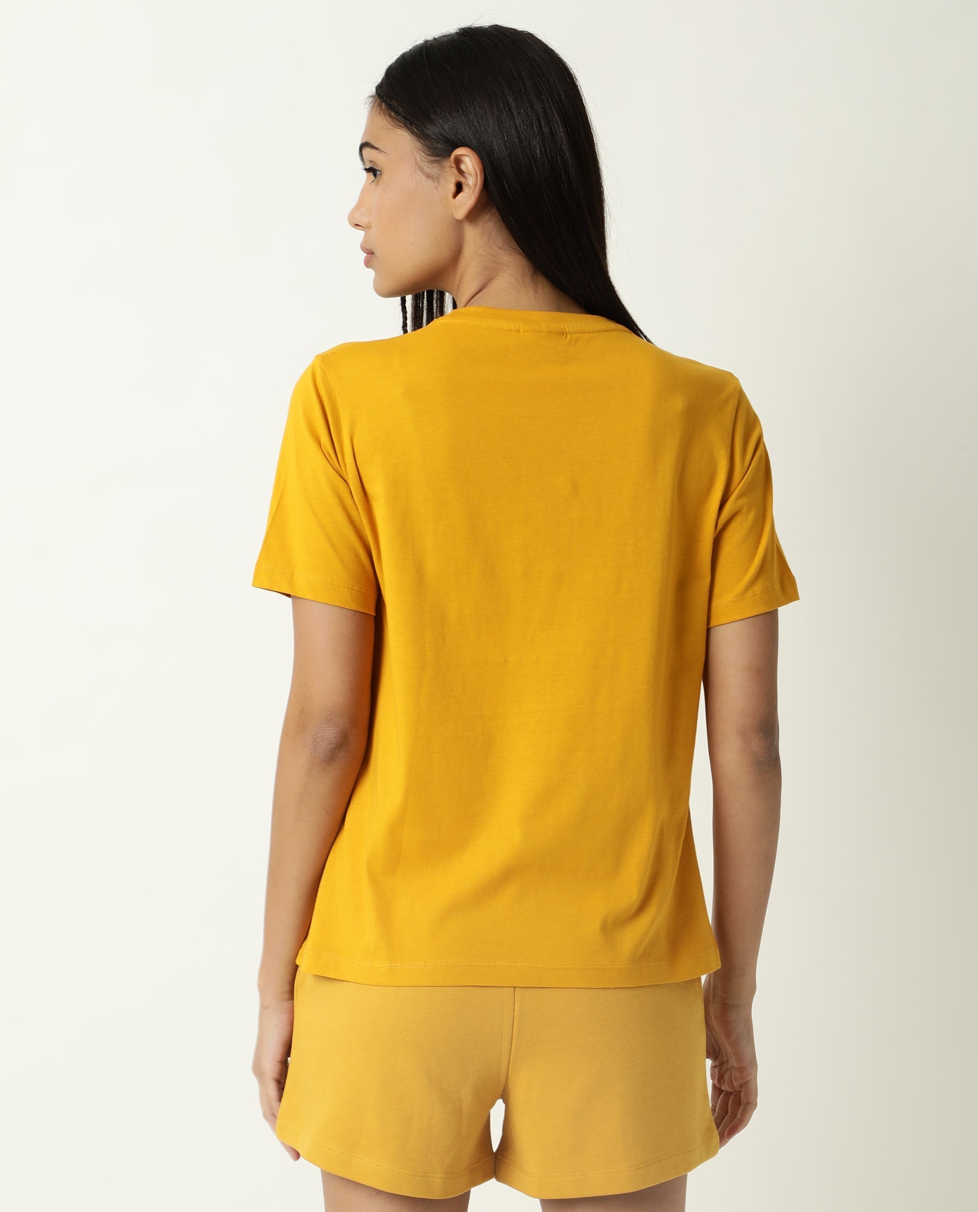 V-NECK TEE FRENCH MUSTARD WOMEN