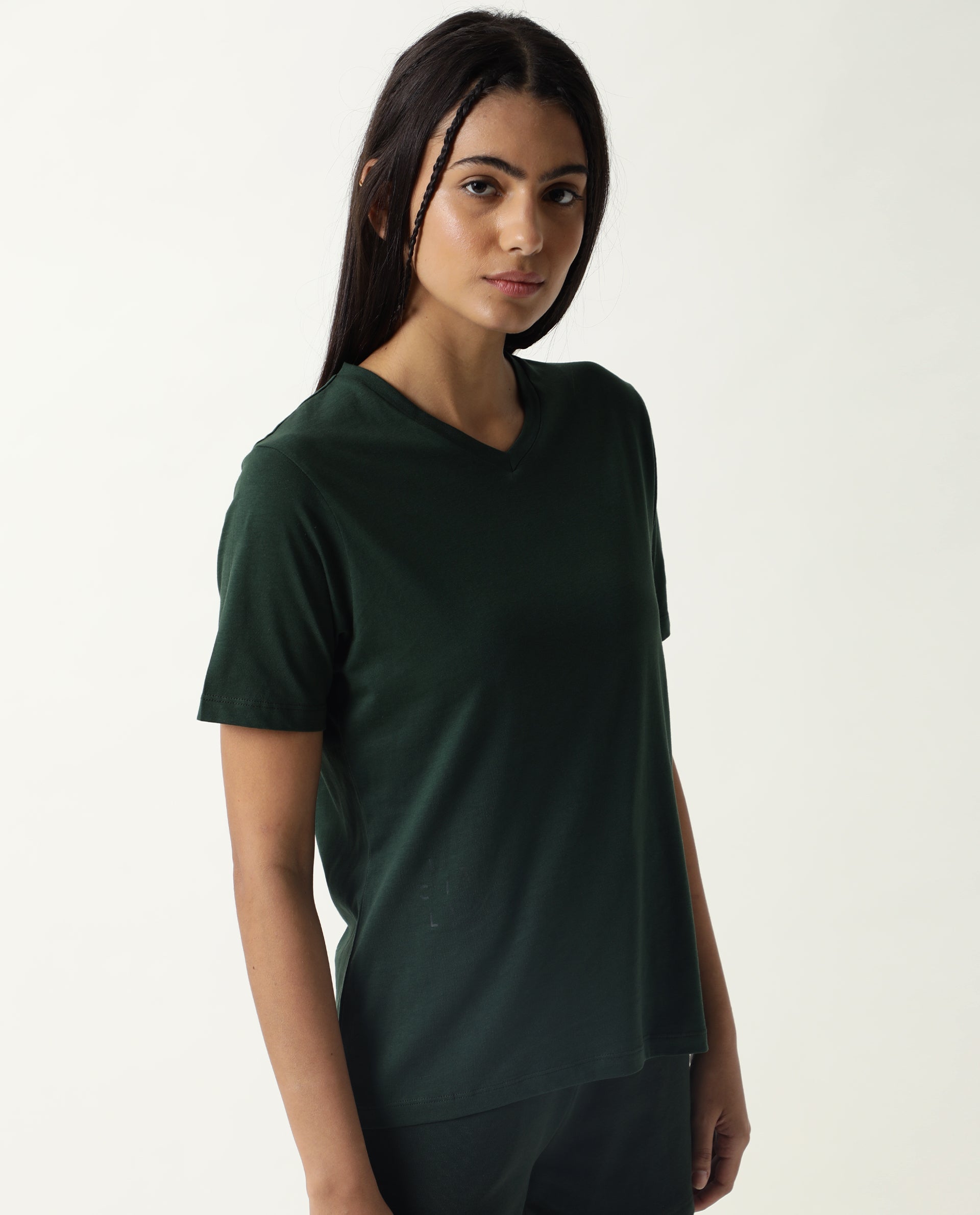 V-NECK TEE MOUNTAIN GREEN  WOMEN