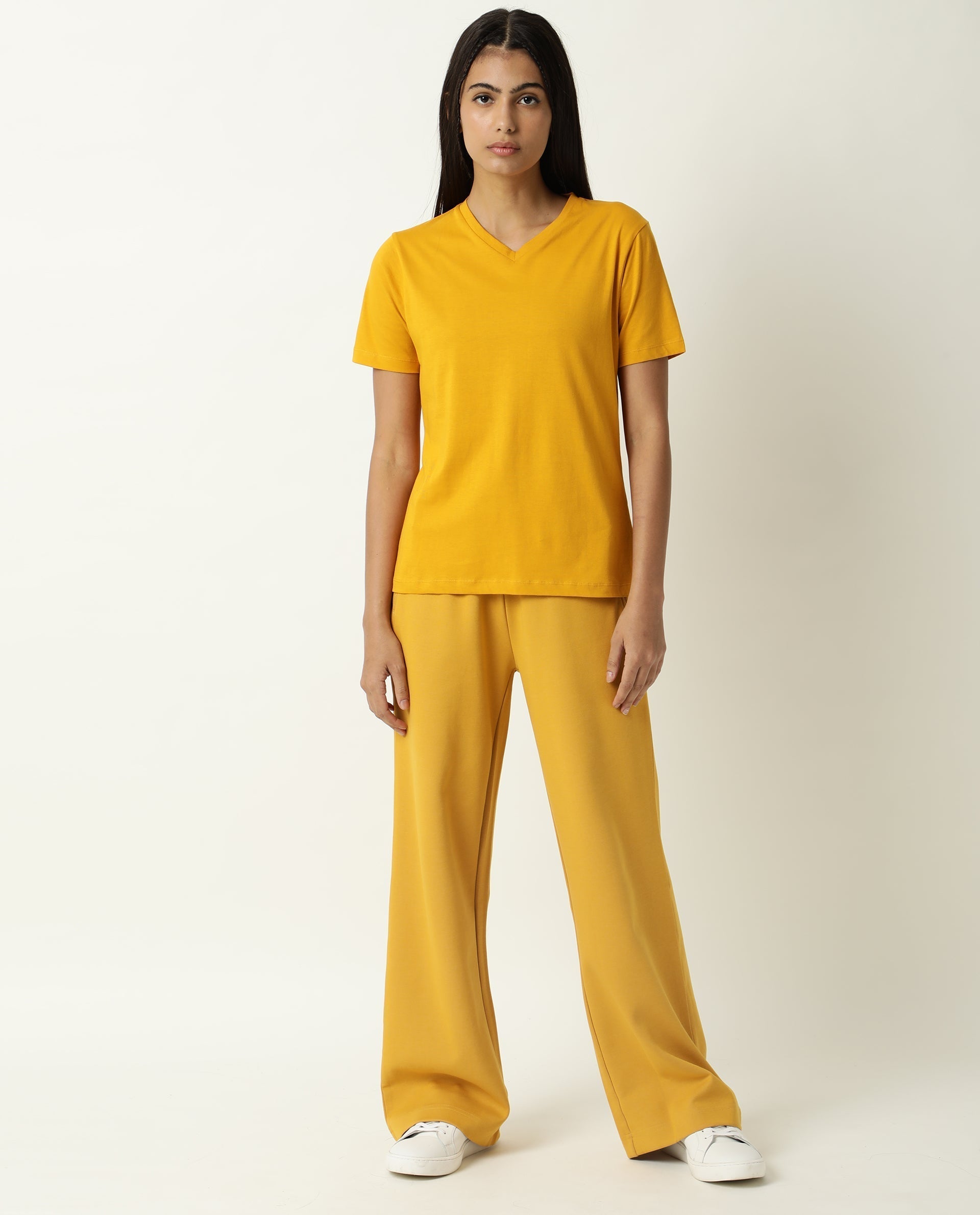 V-NECK TEE FRENCH MUSTARD WOMEN