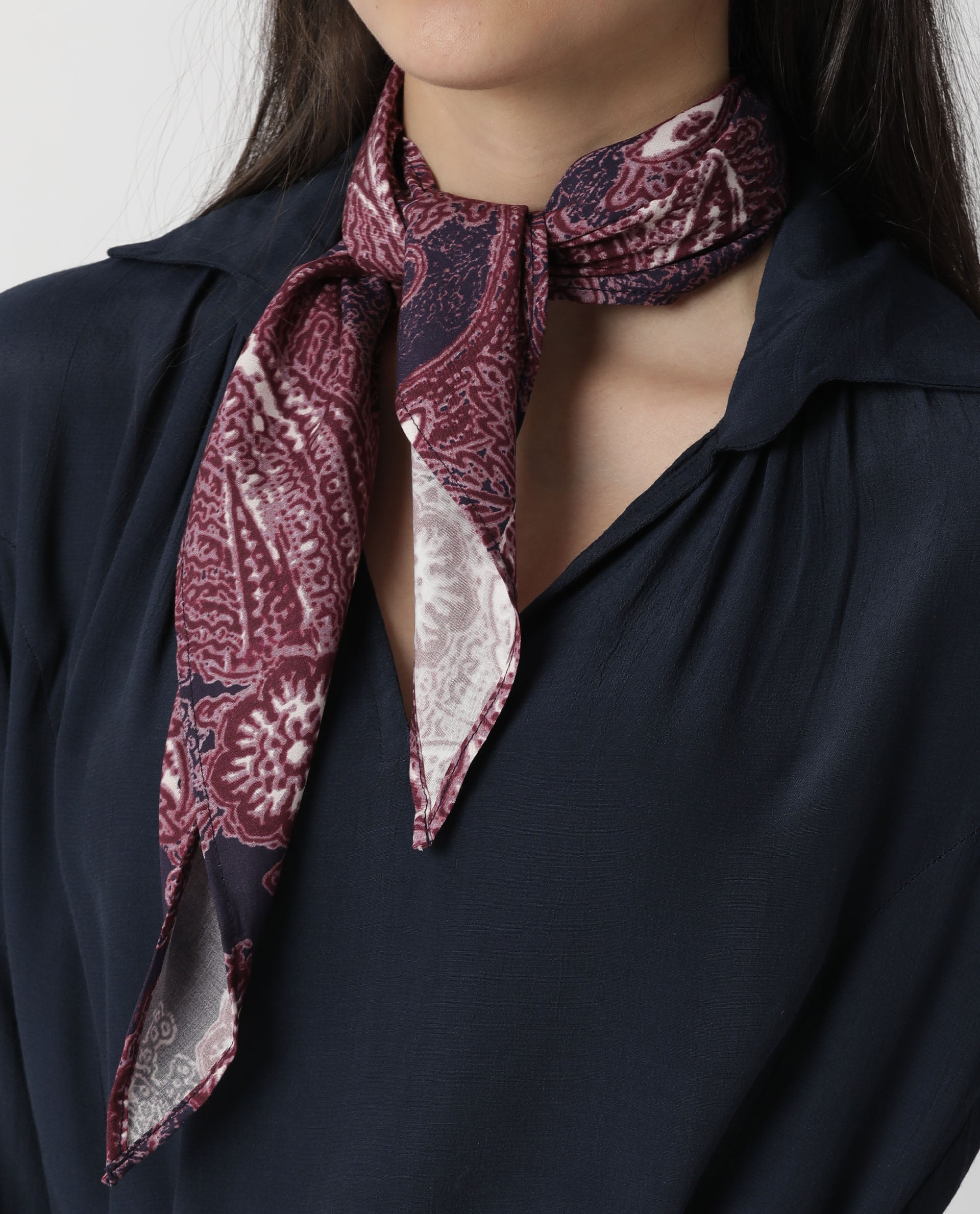 WOMEN'S PATRICIA PINK SCARF COTTON SILK FABRIC