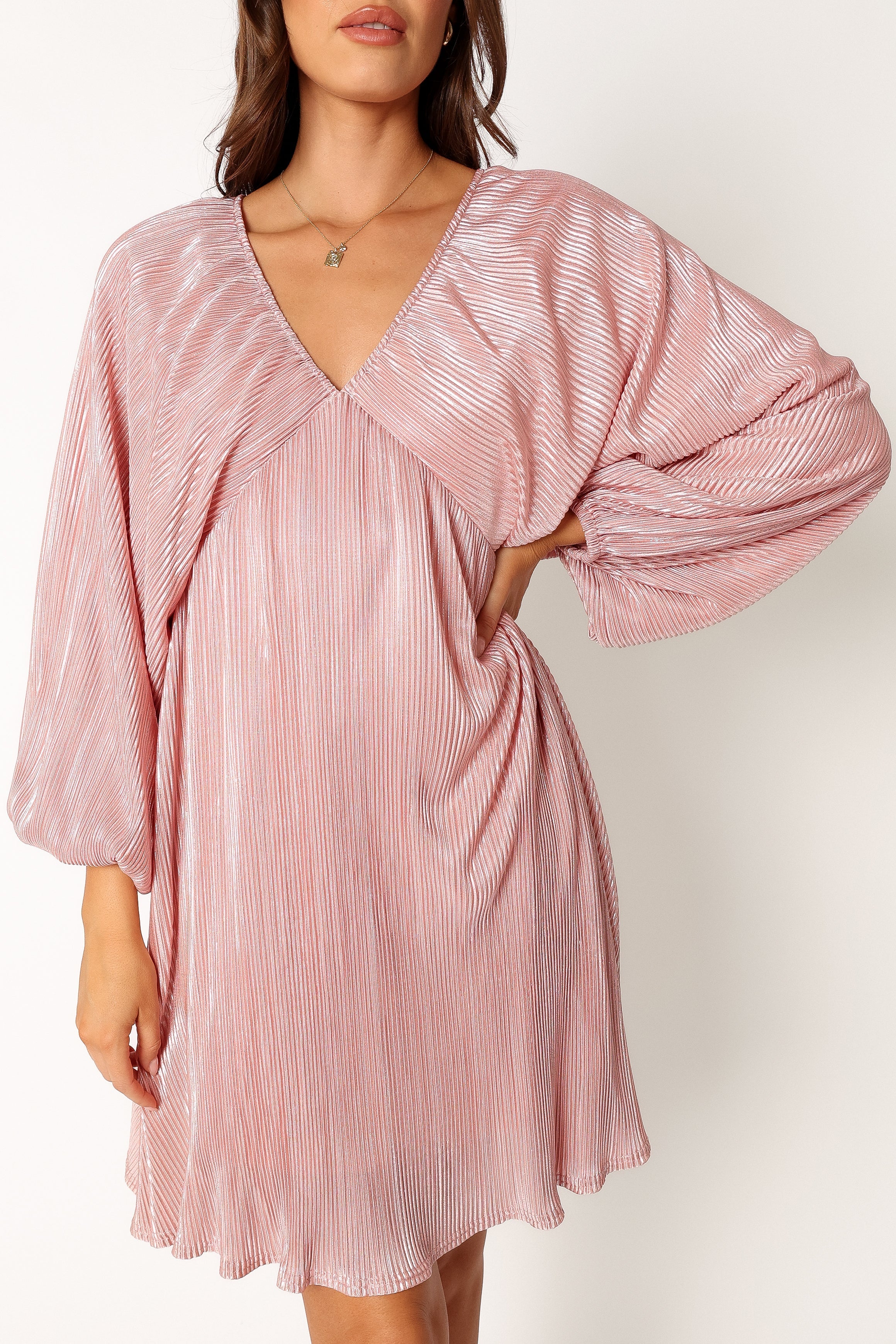 Xanudu Long Sleeve Mini Dress - Pink