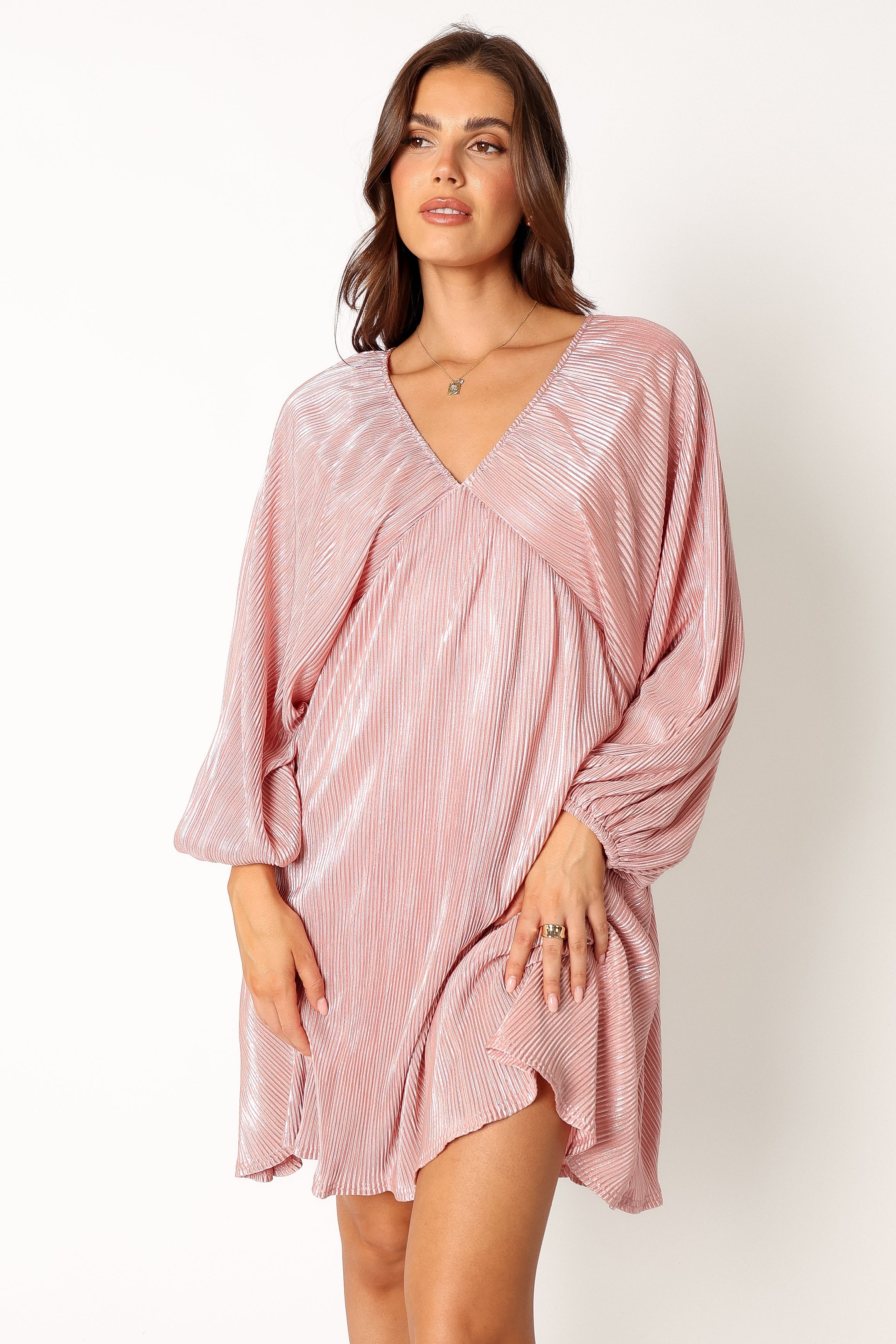 Xanudu Long Sleeve Mini Dress - Pink